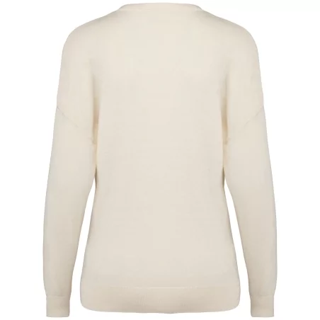 Pull écoresponsable col V en lyocell femme