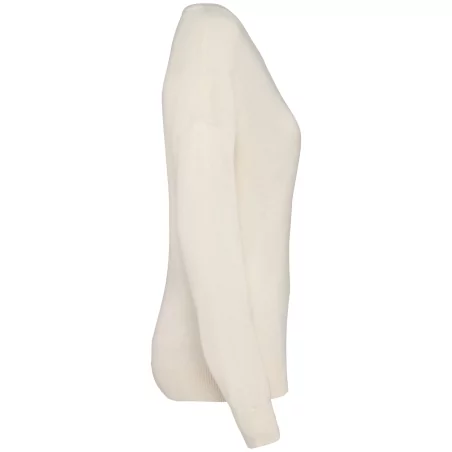 Pull écoresponsable col V en lyocell femme