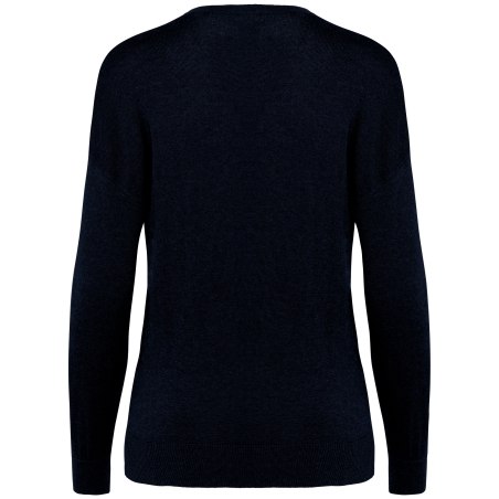 Pull écoresponsable col V en lyocell femme