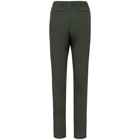 Pantalon écoresponsable délavé en lyocell femme