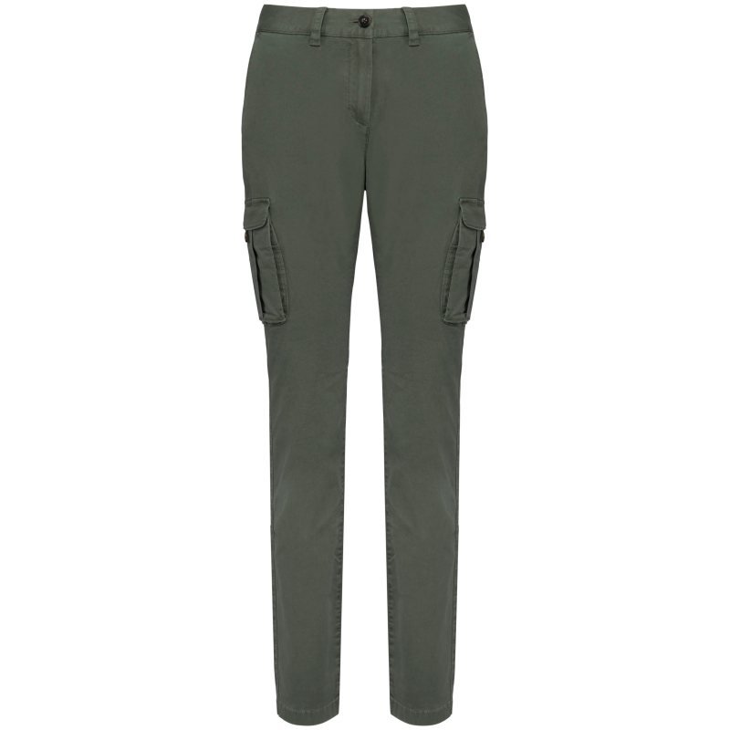 Pantalon cargo écoresponsable délavé femme