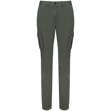 Pantalon cargo écoresponsable délavé femme