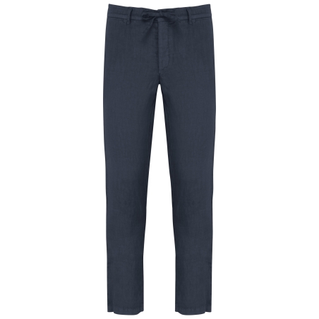 Pantalon écoresponsable délavé en lin homme