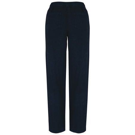 Pantalon écoresponsable délavé en lin femme