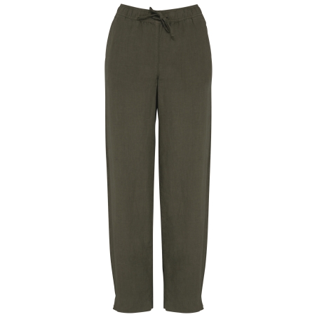 Pantalon écoresponsable délavé en lin femme