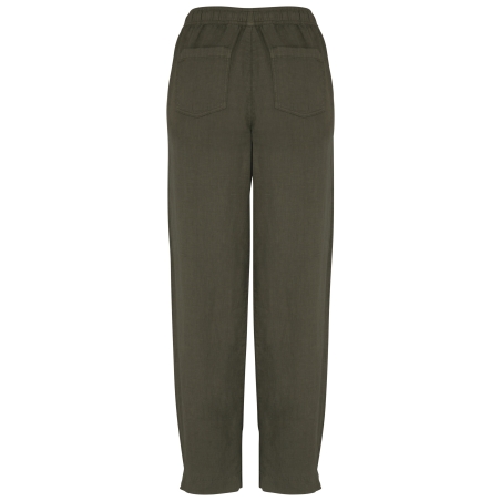 Pantalon écoresponsable délavé en lin femme