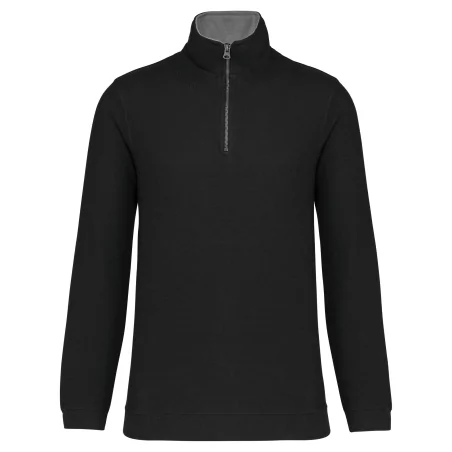 Trucker  sweat-shirt piqué col zippé homme