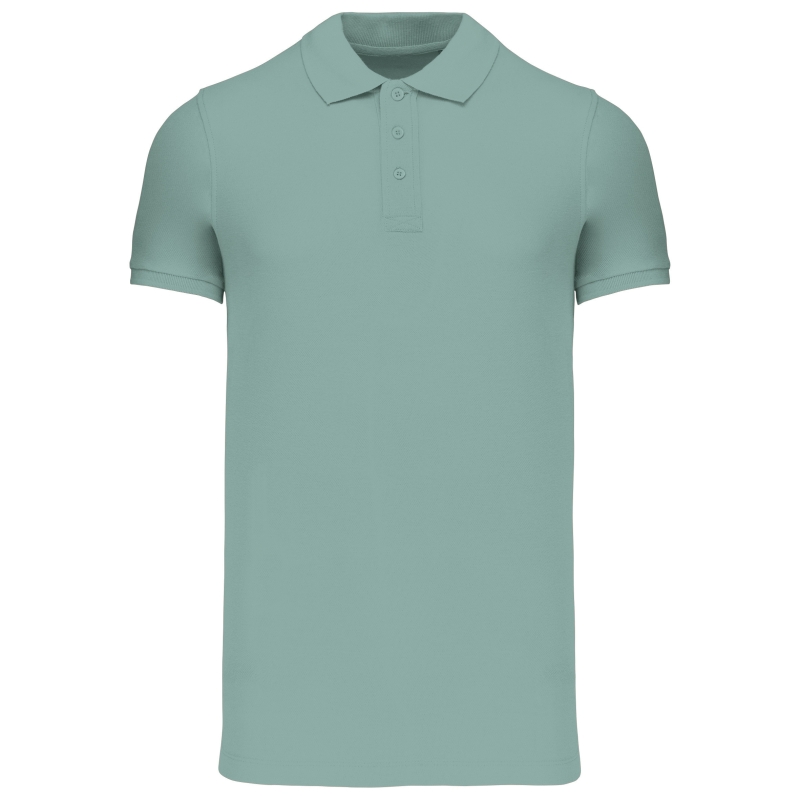 Polos coton piqué bio manches courtes homme