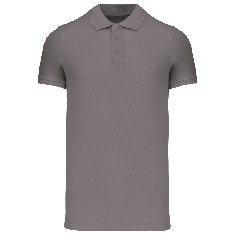 Polos coton piqué bio manches courtes homme