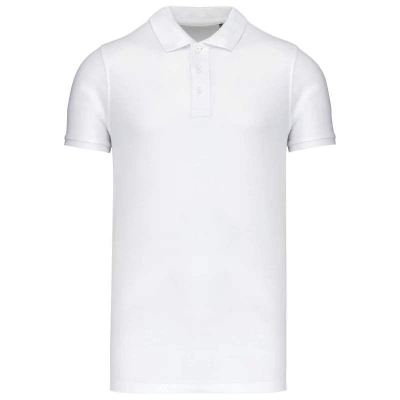 Polos coton piqué bio manches courtes homme