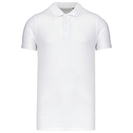 Polos coton piqué bio manches courtes homme