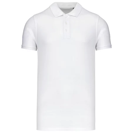Polos coton piqué bio manches courtes homme