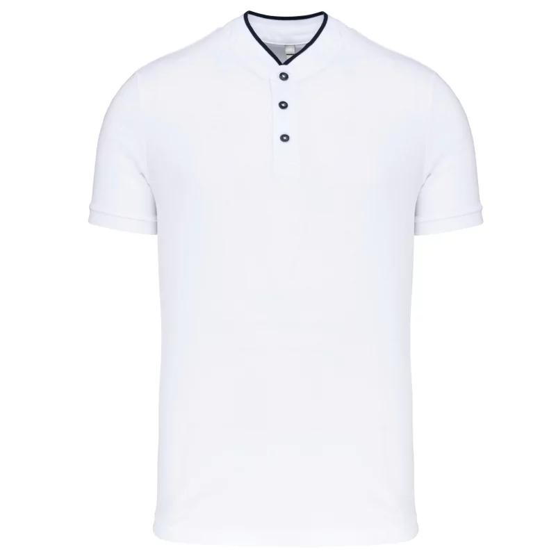 Polo col mao manches courtes homme