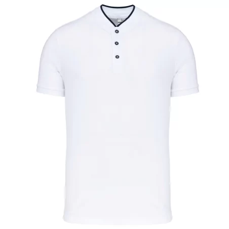 Polo col mao manches courtes homme