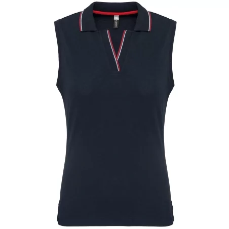 Polo sans manches femme