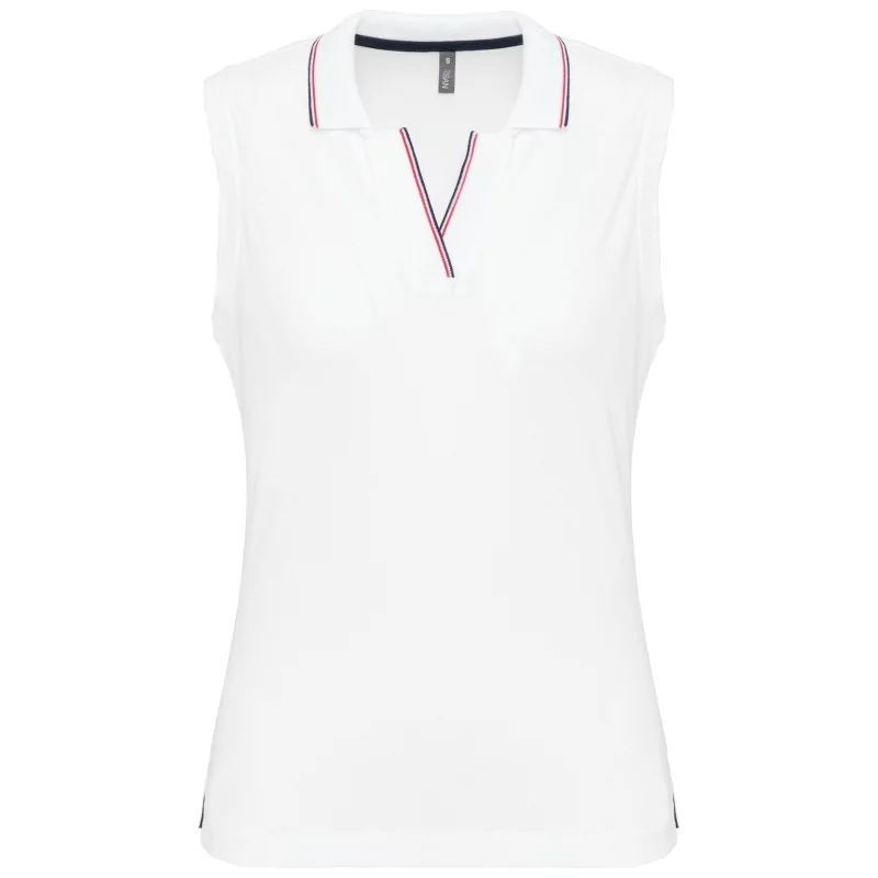 Polo sans manches femme