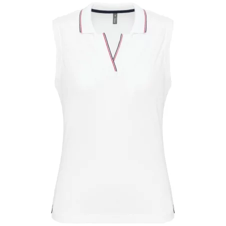 Polo sans manches femme