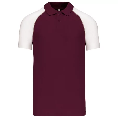 Polo baseball manches courtes