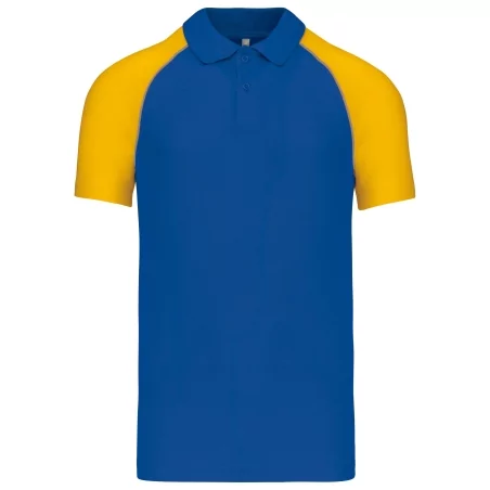 Polo baseball manches courtes