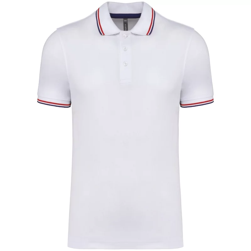 Polo maille piquée manches courtes homme
