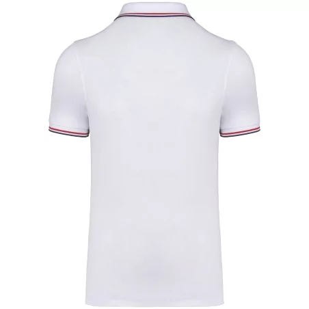 Polo maille piquée manches courtes homme