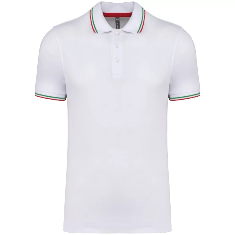 Polo maille piquée manches courtes homme