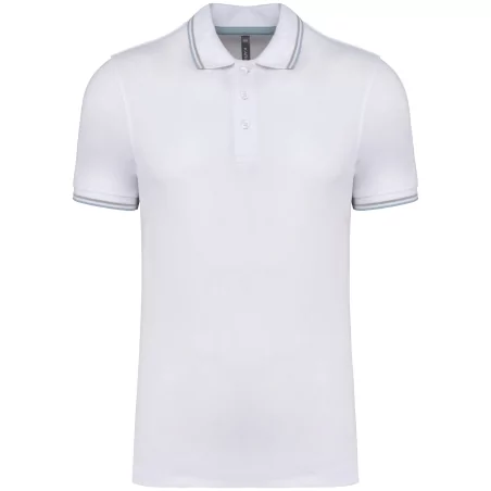 Polo maille piquée manches courtes homme
