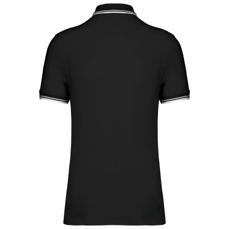 Polo homme manches courtes à liserés contrastés