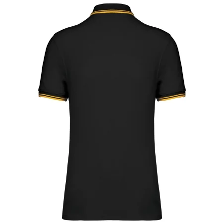Polo homme manches courtes à liserés contrastés