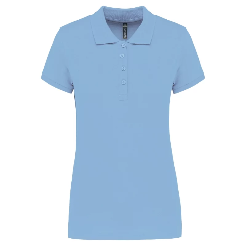 Polo piqué manches courtes femme