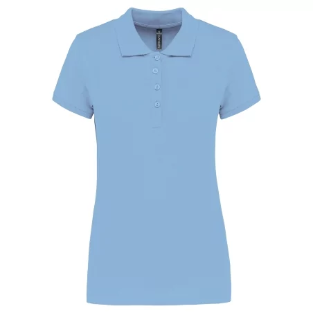 Polo piqué manches courtes femme