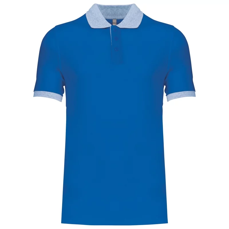 Polo piqué bicolore homme