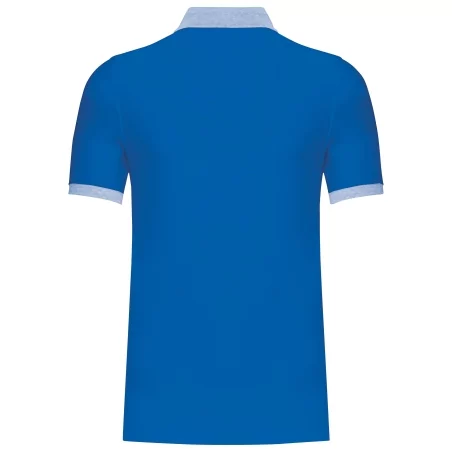 Polo piqué bicolore homme