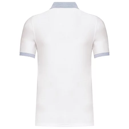 Polo piqué bicolore homme