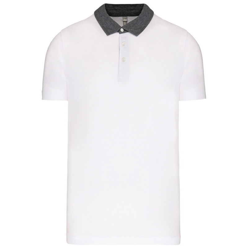 Polo jersey bicolore homme