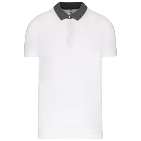 Polo jersey bicolore homme