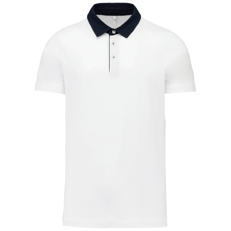 Polo jersey bicolore homme