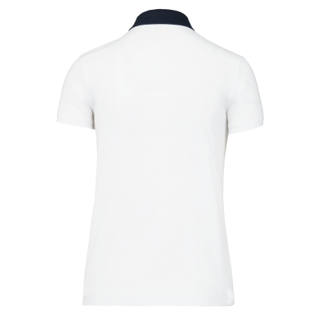 Polo jersey bicolore femme