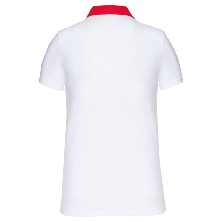 Polo jersey bicolore femme