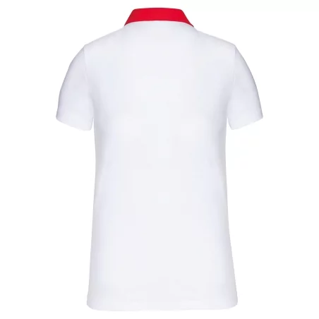 Polo jersey bicolore femme