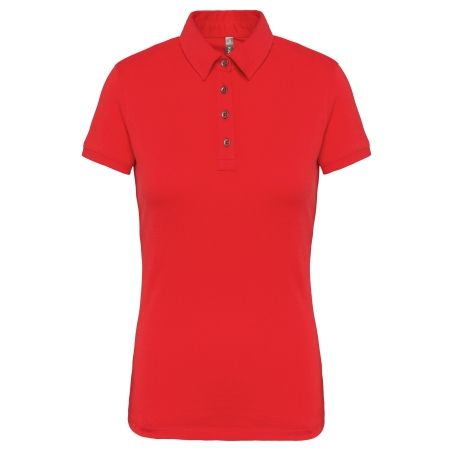 Polo jersey manches courtes femme