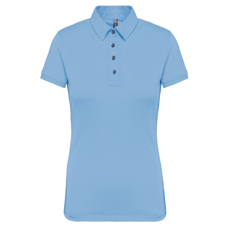 Polo jersey manches courtes femme