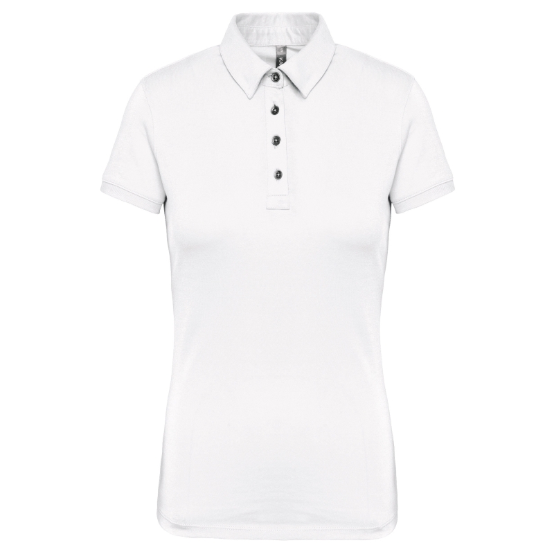 Polo jersey manches courtes femme