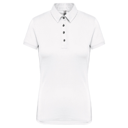 Polo jersey manches courtes femme