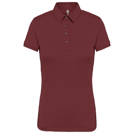 Polo jersey manches courtes femme