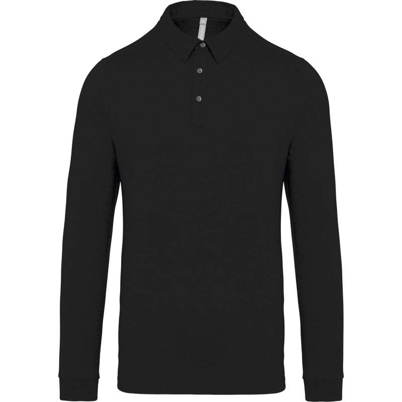 Polo jersey manches longues homme