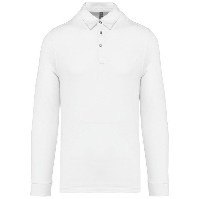 Polo jersey manches longues homme