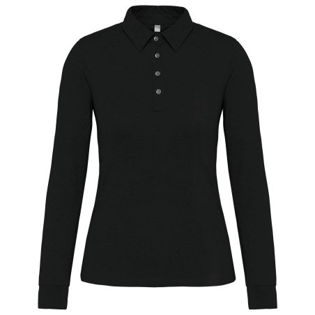 Polo jersey manches longues femme