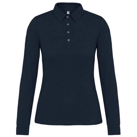 Polo jersey manches longues femme