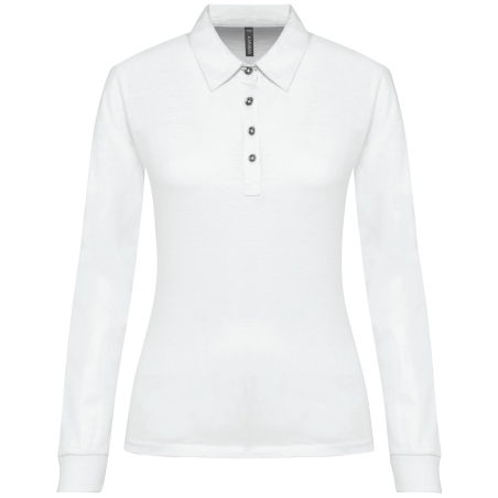 Polo jersey manches longues femme